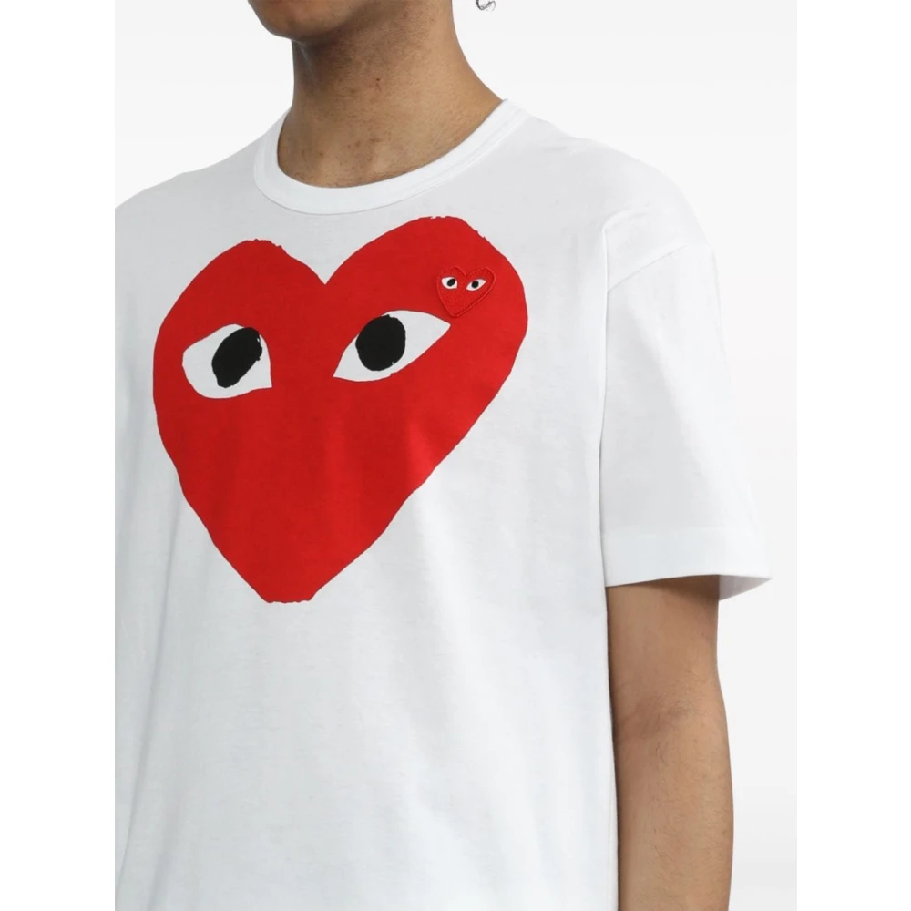 Comme des Garçons Logo Print Crew Neck T-shirt White Heren