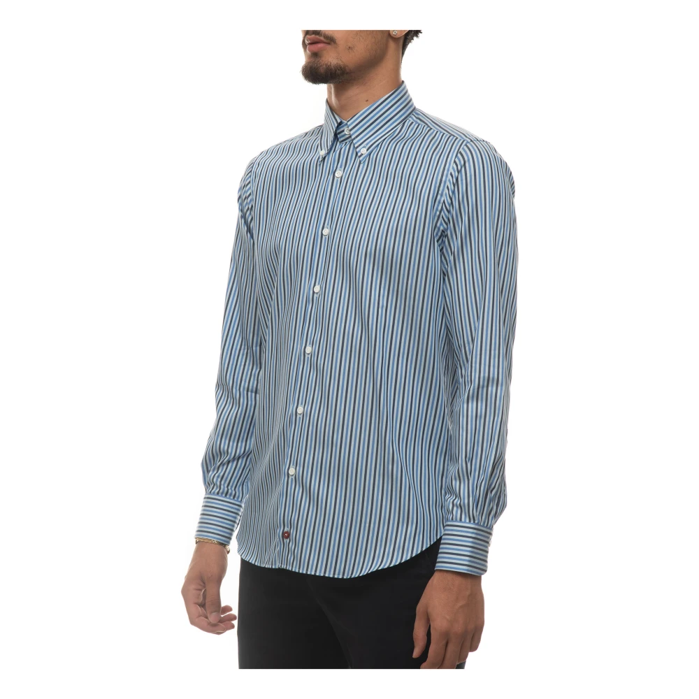 Càrrel Gestreept Button-Down Overhemd Blue Heren