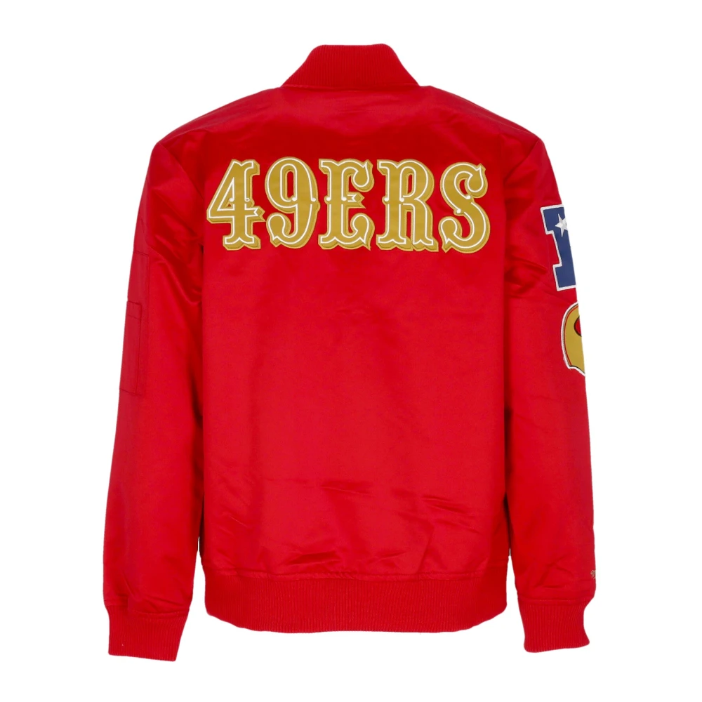 Mitchell & Ness NFL Lichtgewicht Satijnen Bomberjack Red Heren