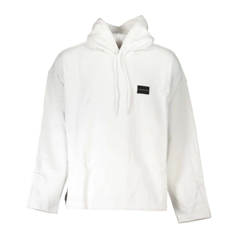 Calvin Klein Hoodie Wit Lange Mouw Katoen White Heren