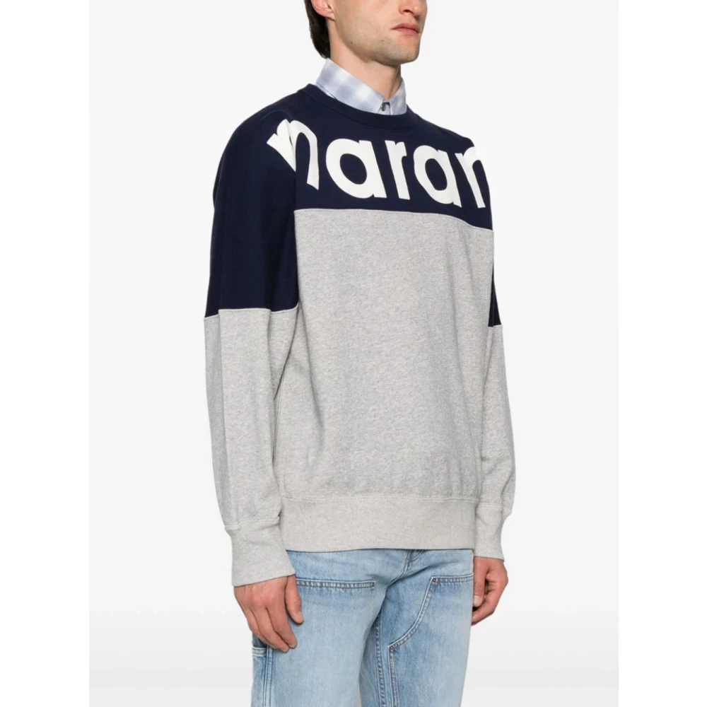 Isabel marant Logo Sweatshirt Howley Biologisch Katoen Gray Heren