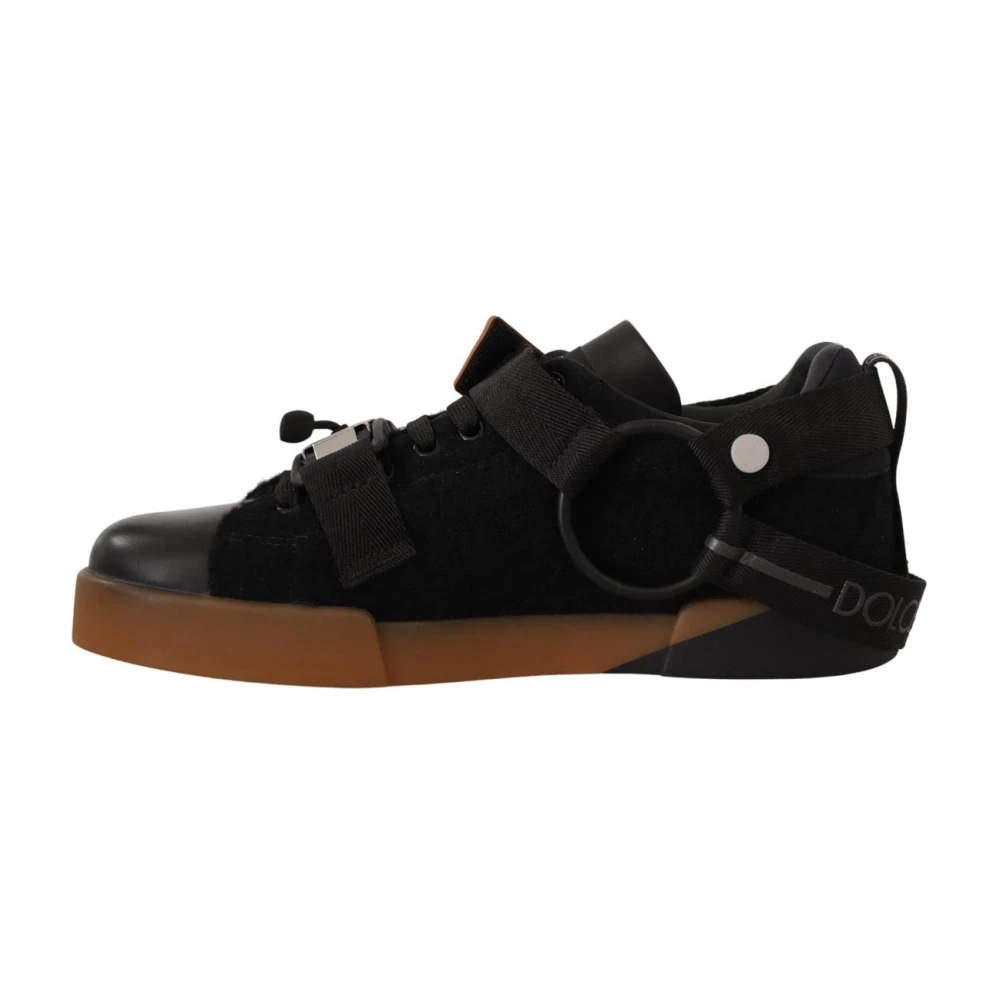Dolce & Gabbana Men's Black Sneakers, 6 Uk, Suede Trainers Low Top Casual