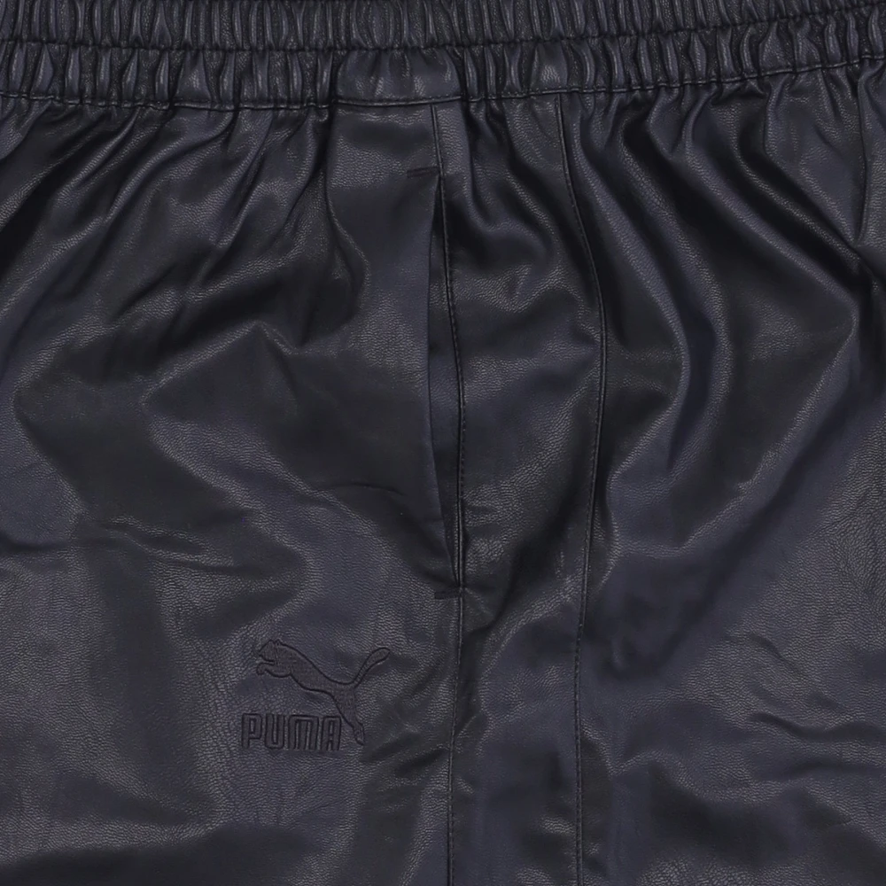 Puma Zwarte Eco-Leren Minirok Black Dames