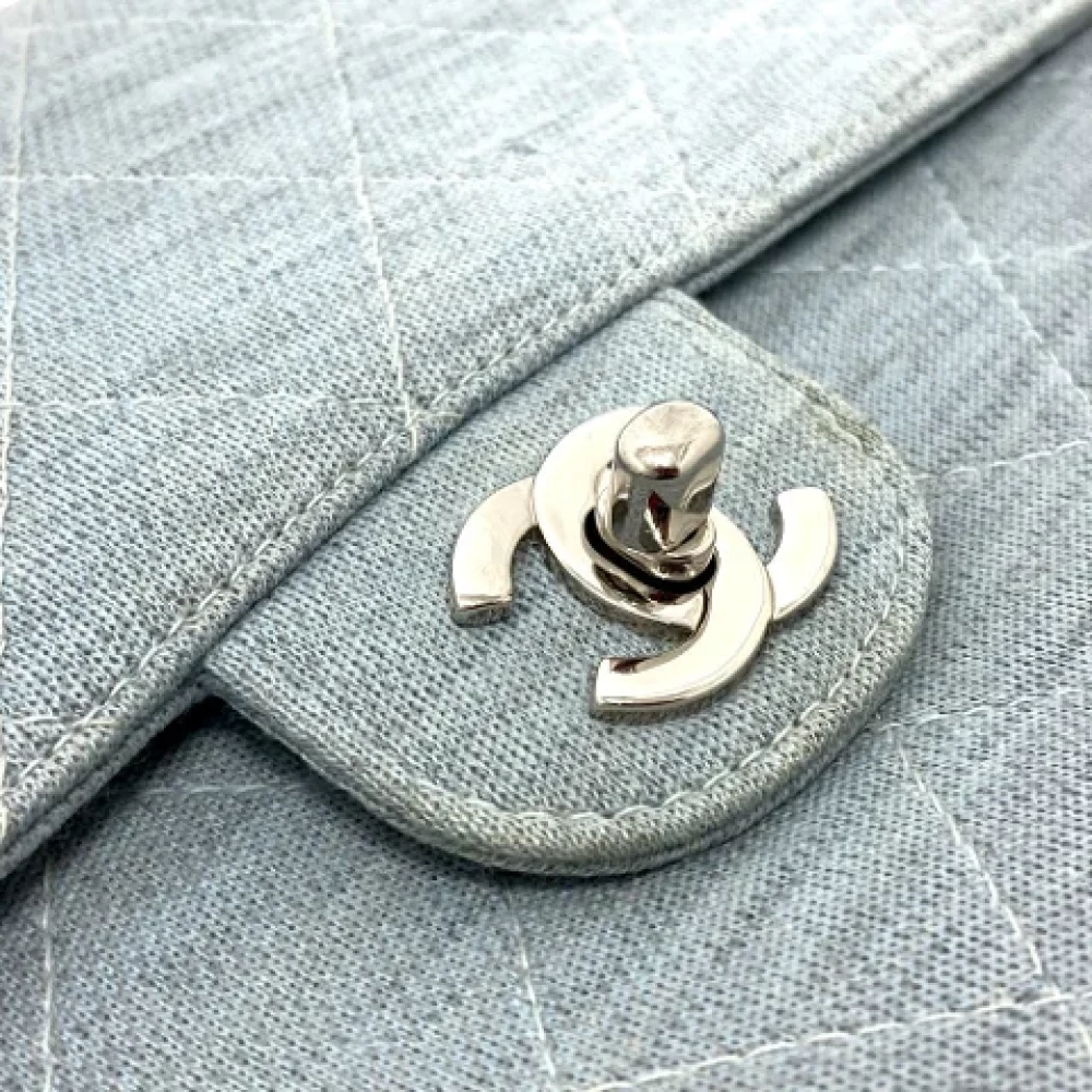 Chanel Vintage Pre-owned Cotton chanel-bags Blue Dames