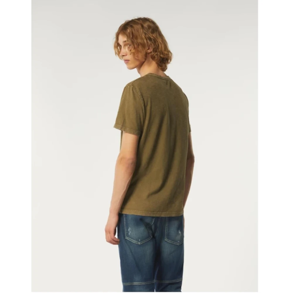 Dondup Casual Katoenen T-shirt in Diverse Kleuren Green Heren
