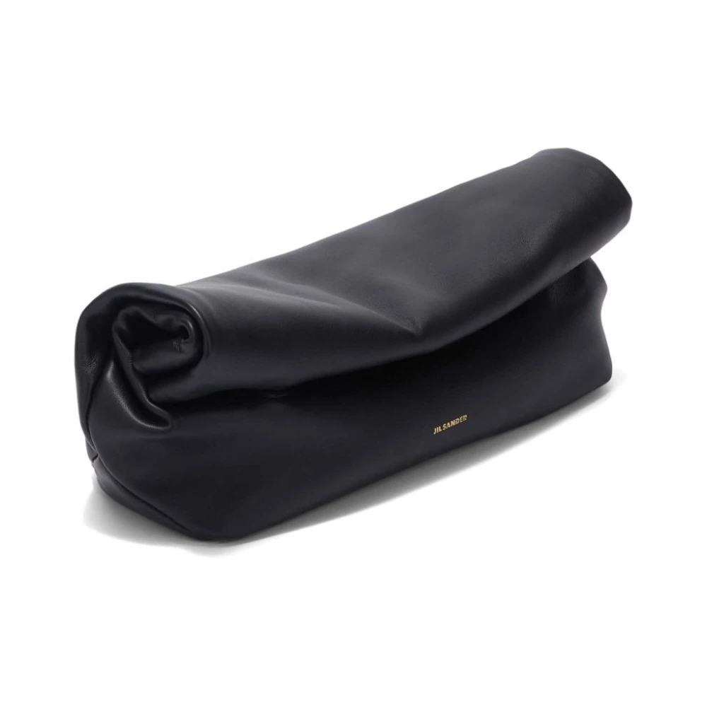 Jil Sander Zwarte Crossbody Rollup Tas Black Dames