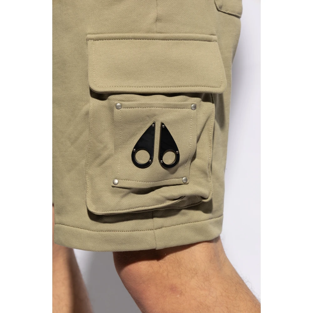 Moose Knuckles Shorts met logo Green Heren