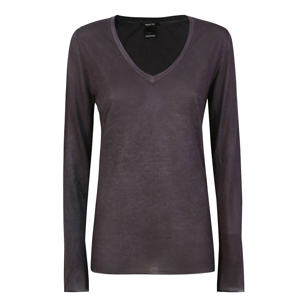 Avant Toi Katoenen Sweaters Gemaakt in Italië Purple Dames