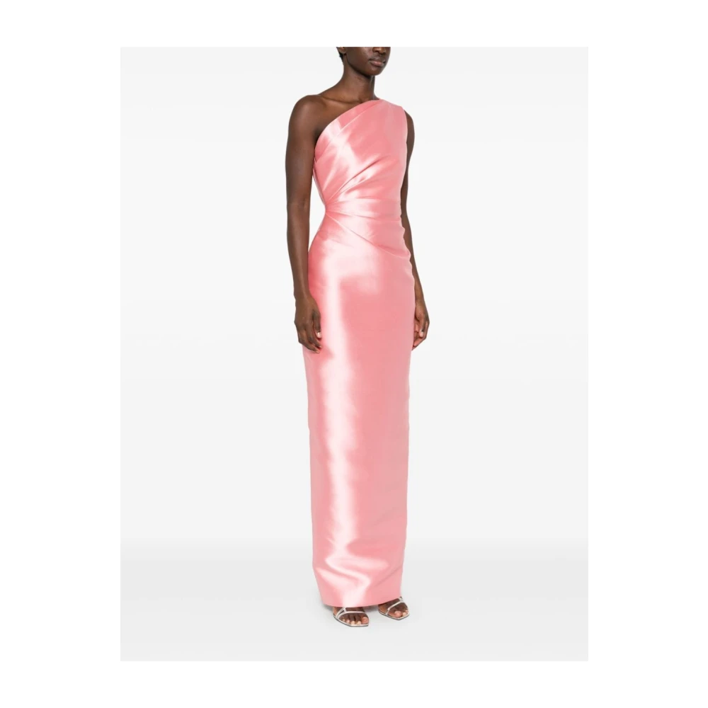 Solace London Roze One-Shoulder Maxi Jurk Pink Dames