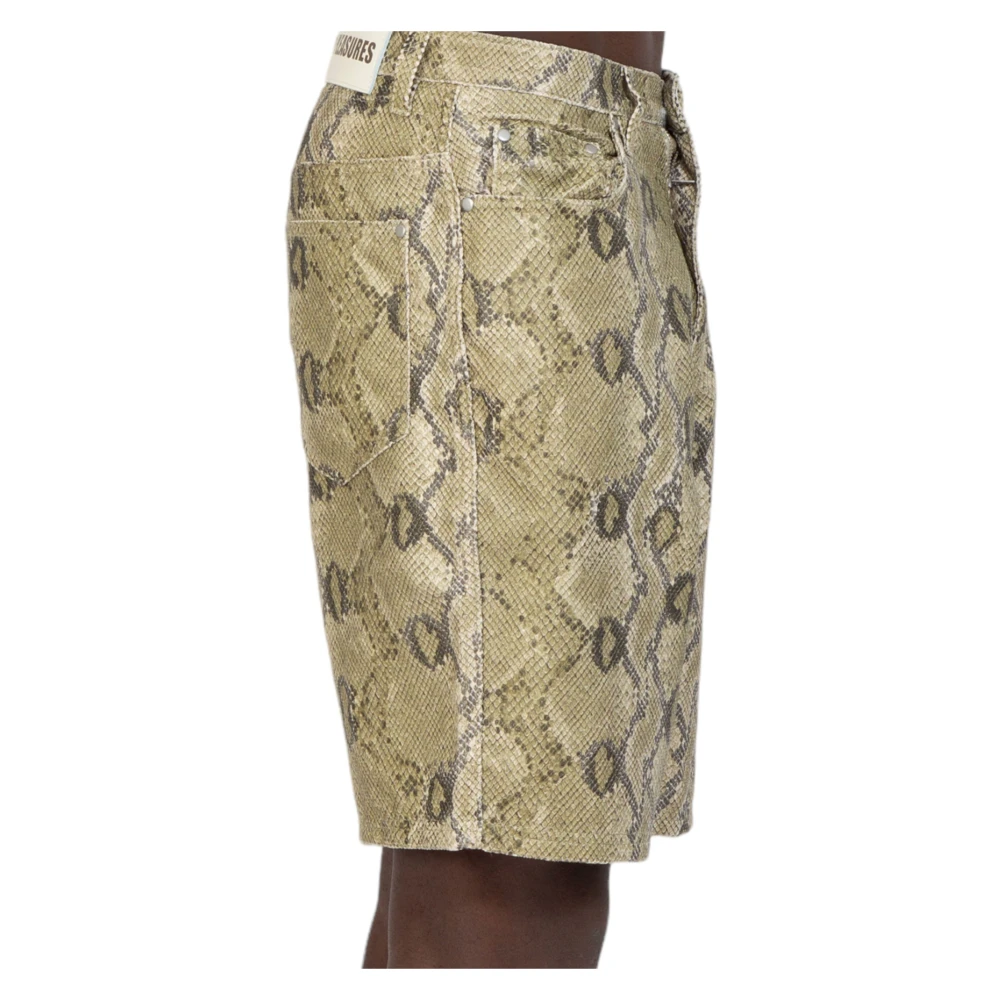 Pleasures Groene Cracked Rattle Shorts Green Heren