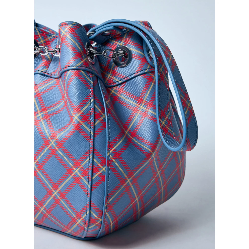 Vivienne Westwood Handtekening Check Emmer Tas met Orb Purple Dames