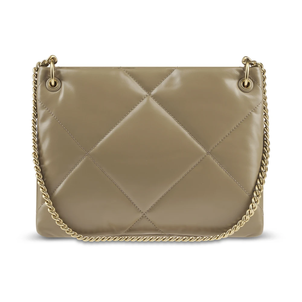TORY BURCH Diamant Quilt Kleine Schoudertas Beige Dames