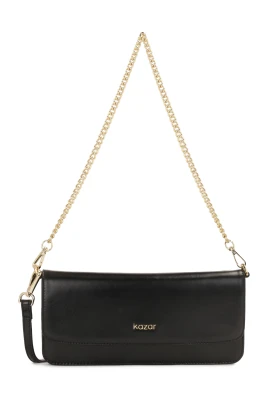 Rektangulär platt handväska med lock
