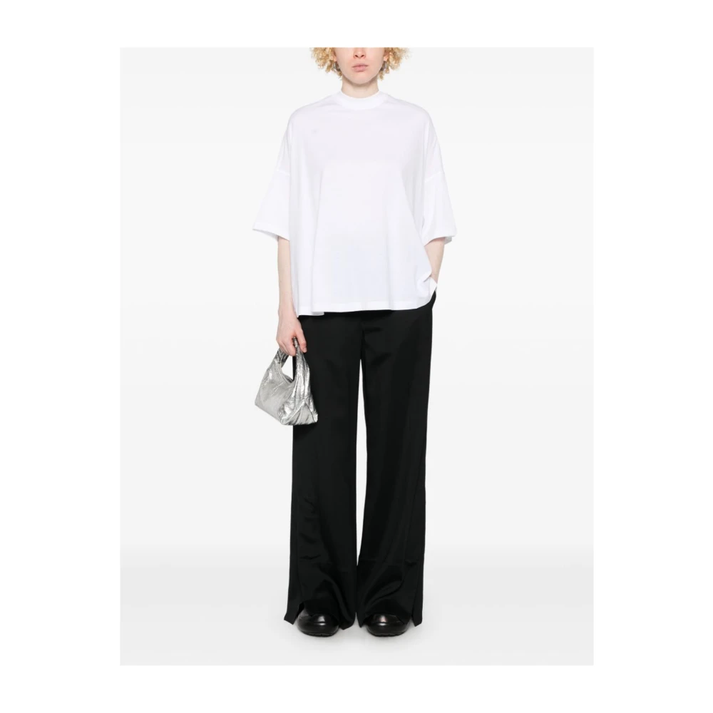 Plan C Witte Oversized T-shirt met Achterprint White Dames