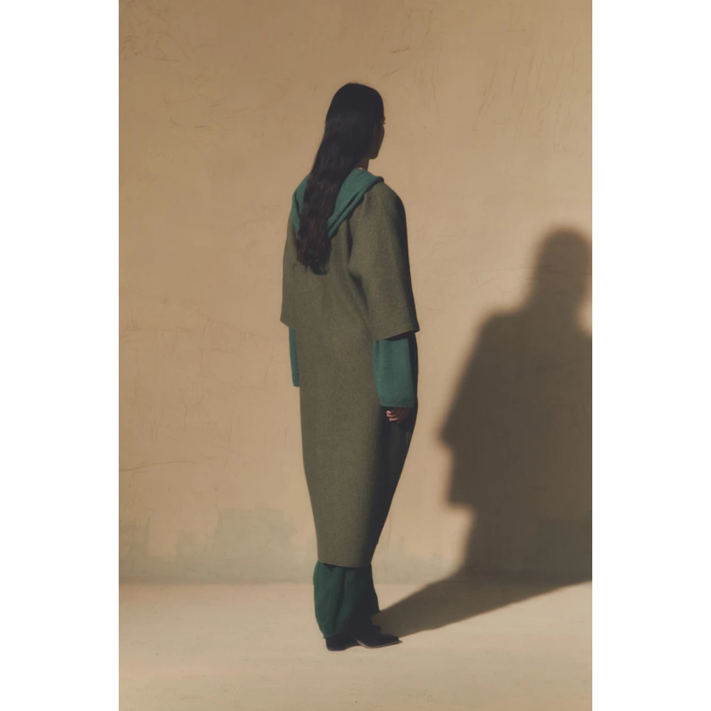 Cortana Groene omkeerbare oversized jas Green Dames