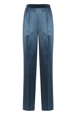 Peach-Feel Silk Satin PJ Pants