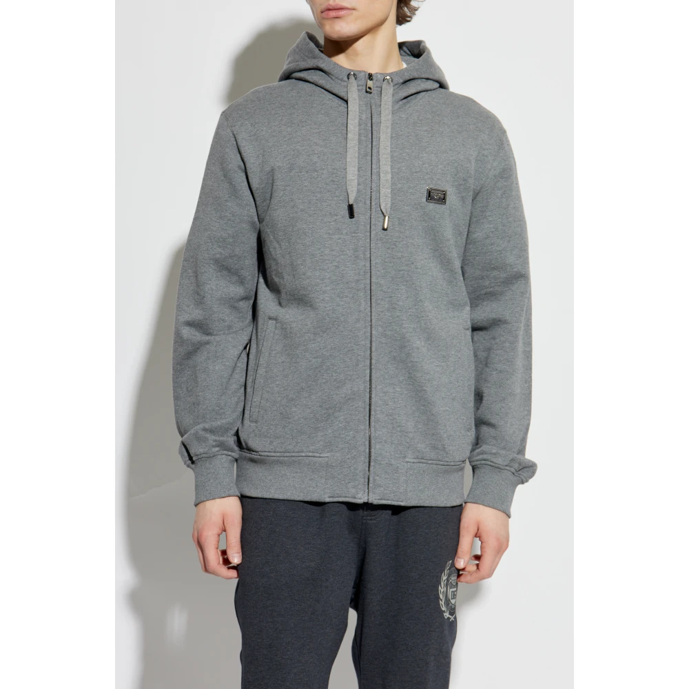 Dolce & Gabbana Hoodie Gray Heren