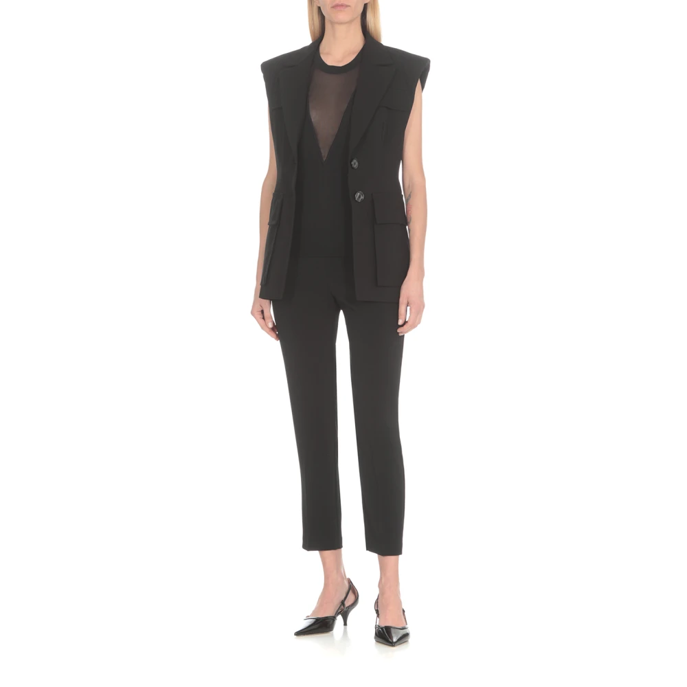 pinko Sleeveless Tops Black Dames