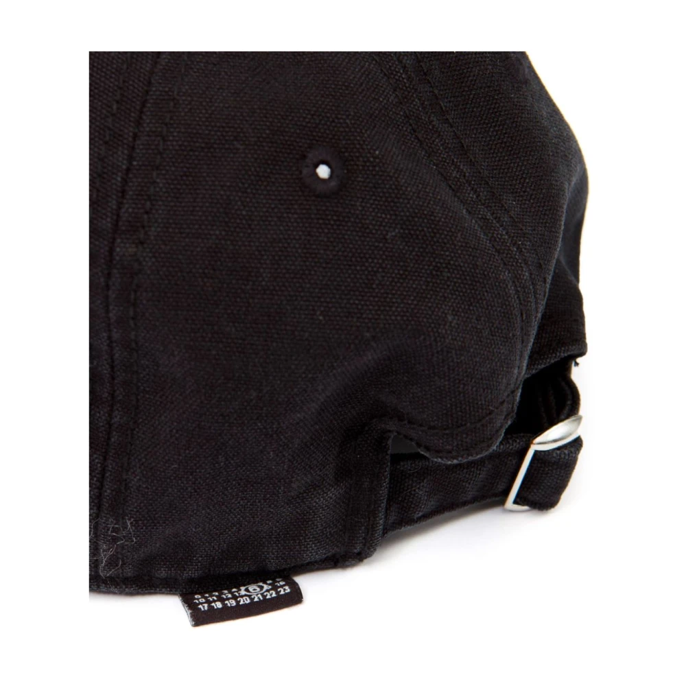 MM6 Maison Margiela Zwarte Katoenen Keper Geweven Hoeden Black Heren