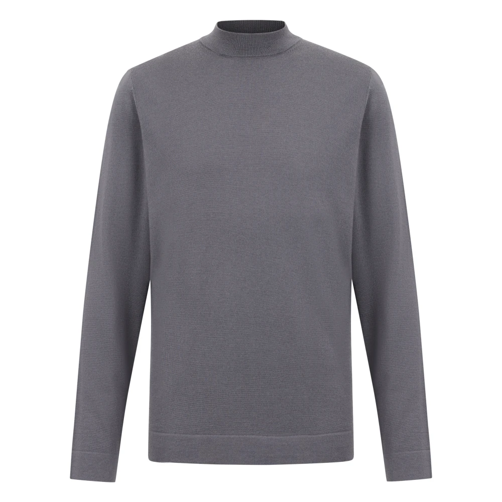 Drykorn Herr Grå Stickade Tröjor S, Merinoull Polotröja
