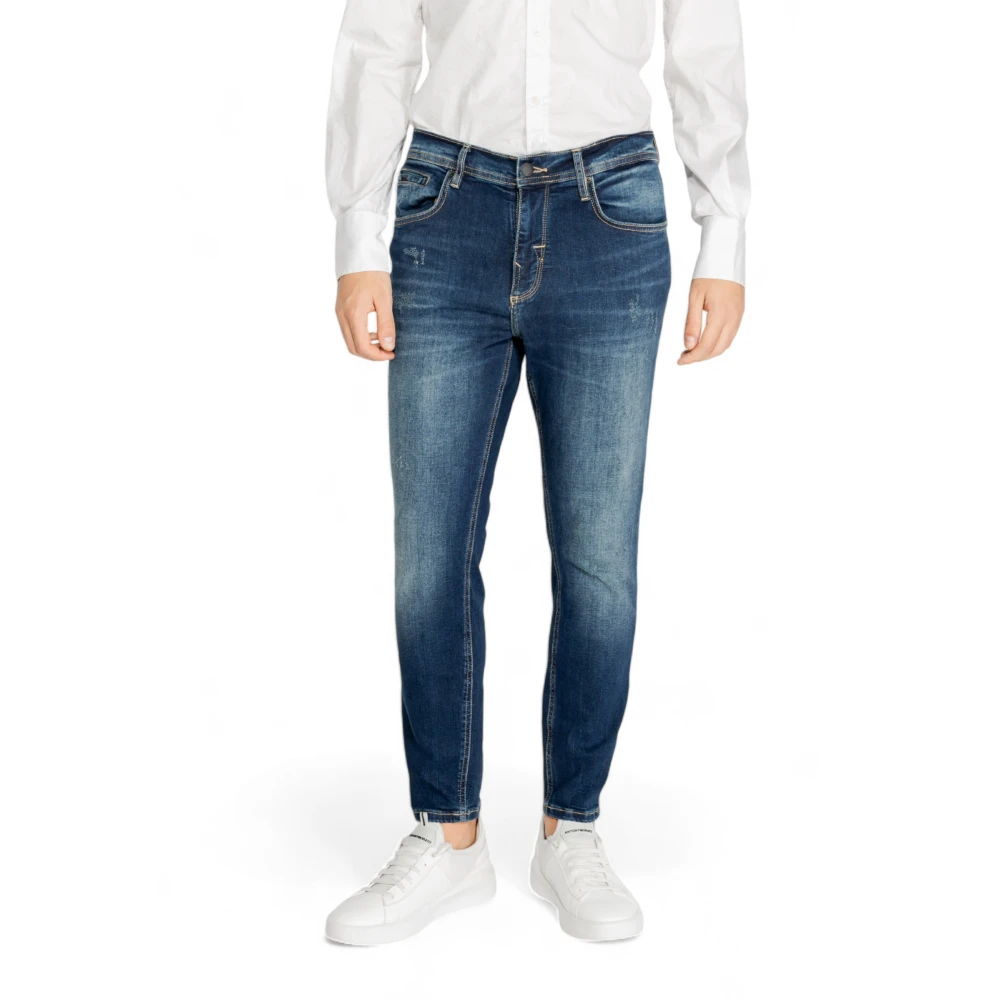 Antony Morato Blauwe ritsjeans met zakken Blue Heren