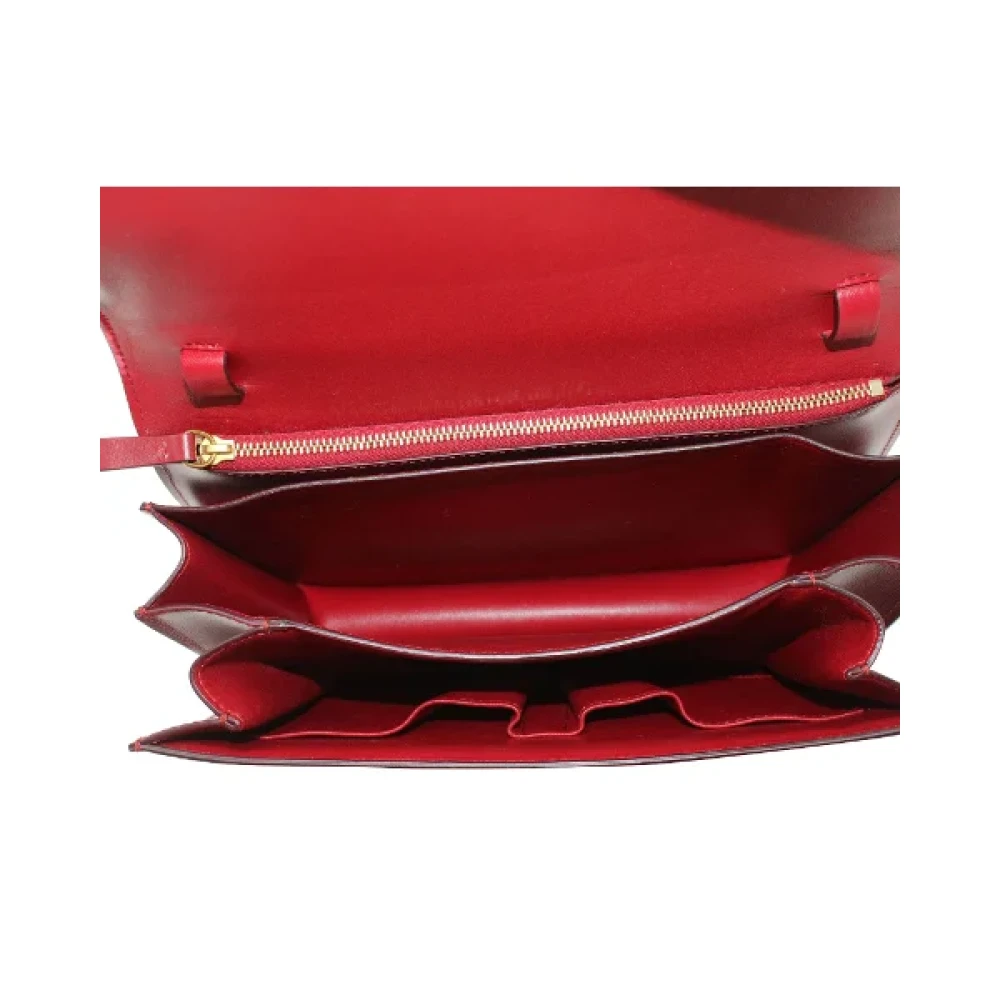 Celine Vintage Pre-owned Leather crossbody-bags Red Dames