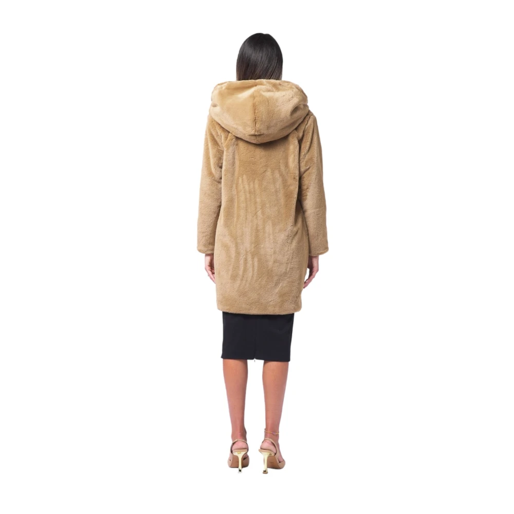 Kaos Damesjas Synthetisch Materiaal Stijlvol Model Brown Dames