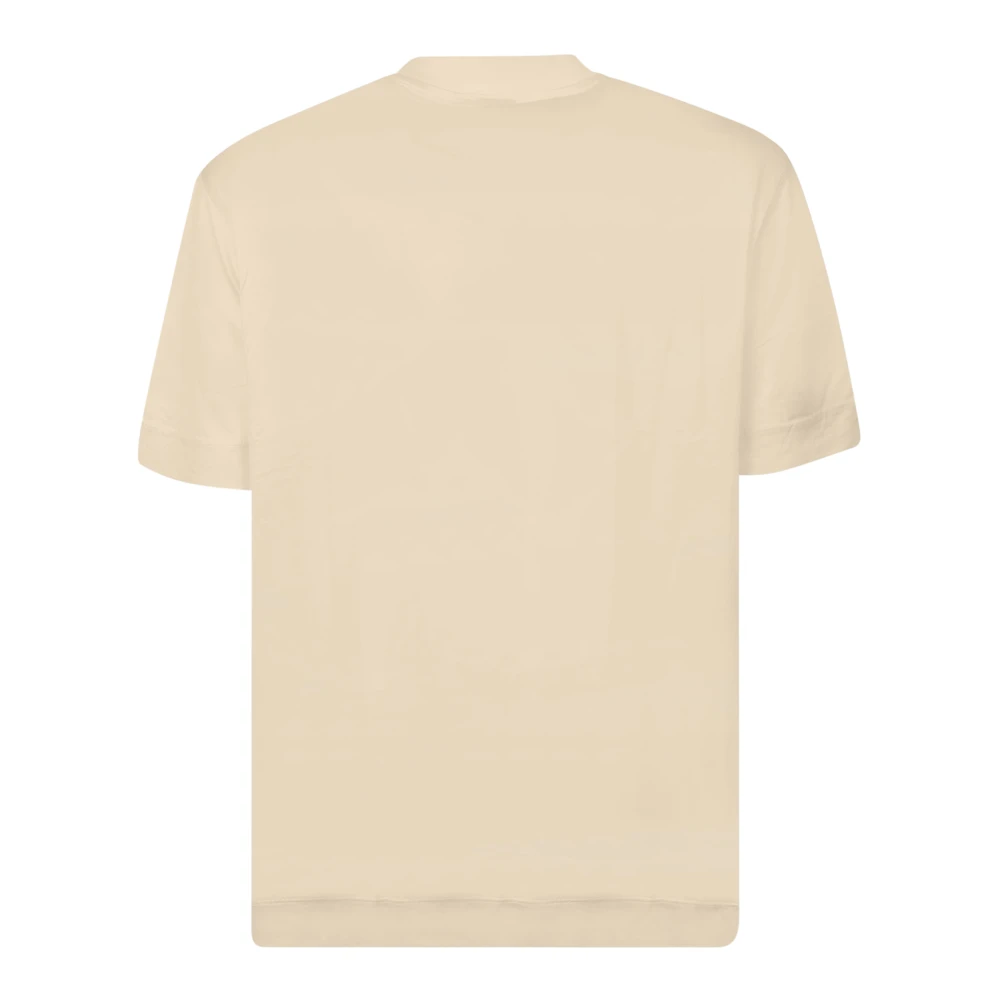 Emporio Armani T-shirt met reliëf stof en adelaarslogo White Heren