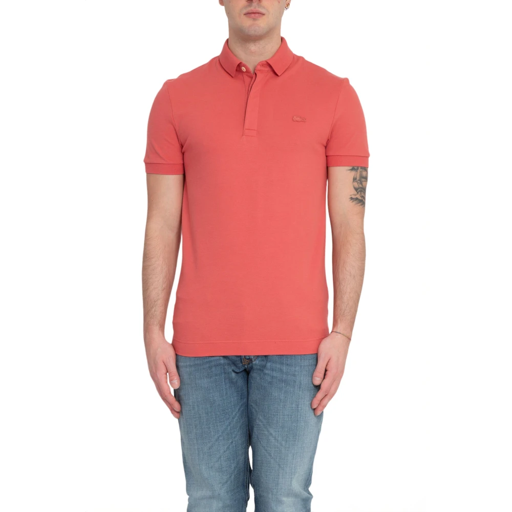 Lacoste Tonal Logo Polo Shirt in Parijs Pink Heren
