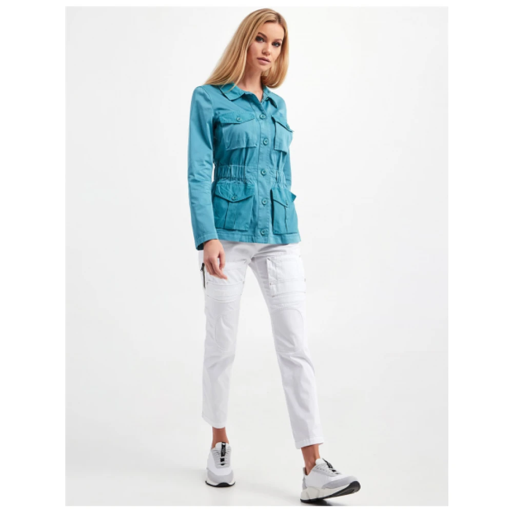 aeronautica militare Cropped Trousers White Dames