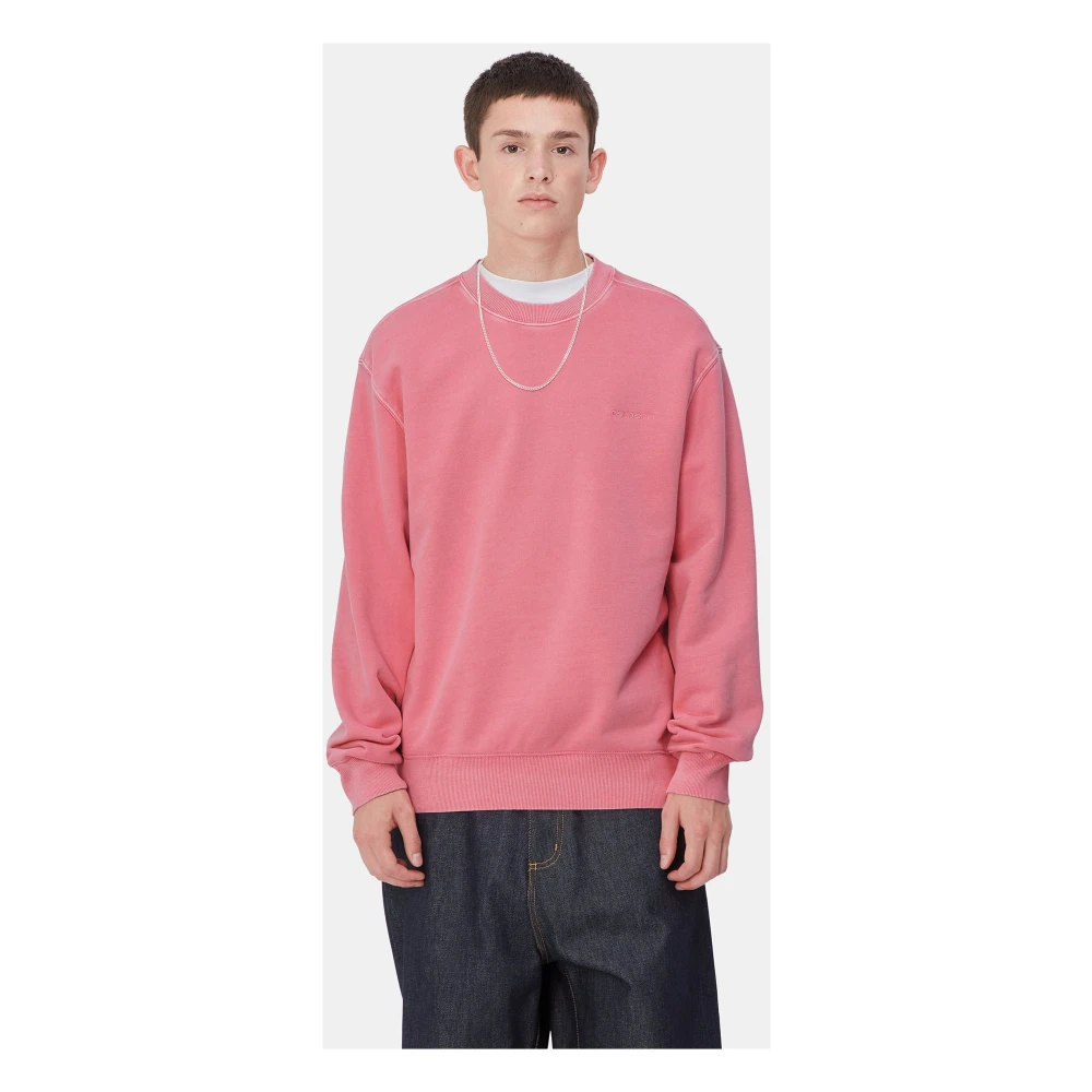Carhartt WIP Duster Script Sweat Charm Pink Heren