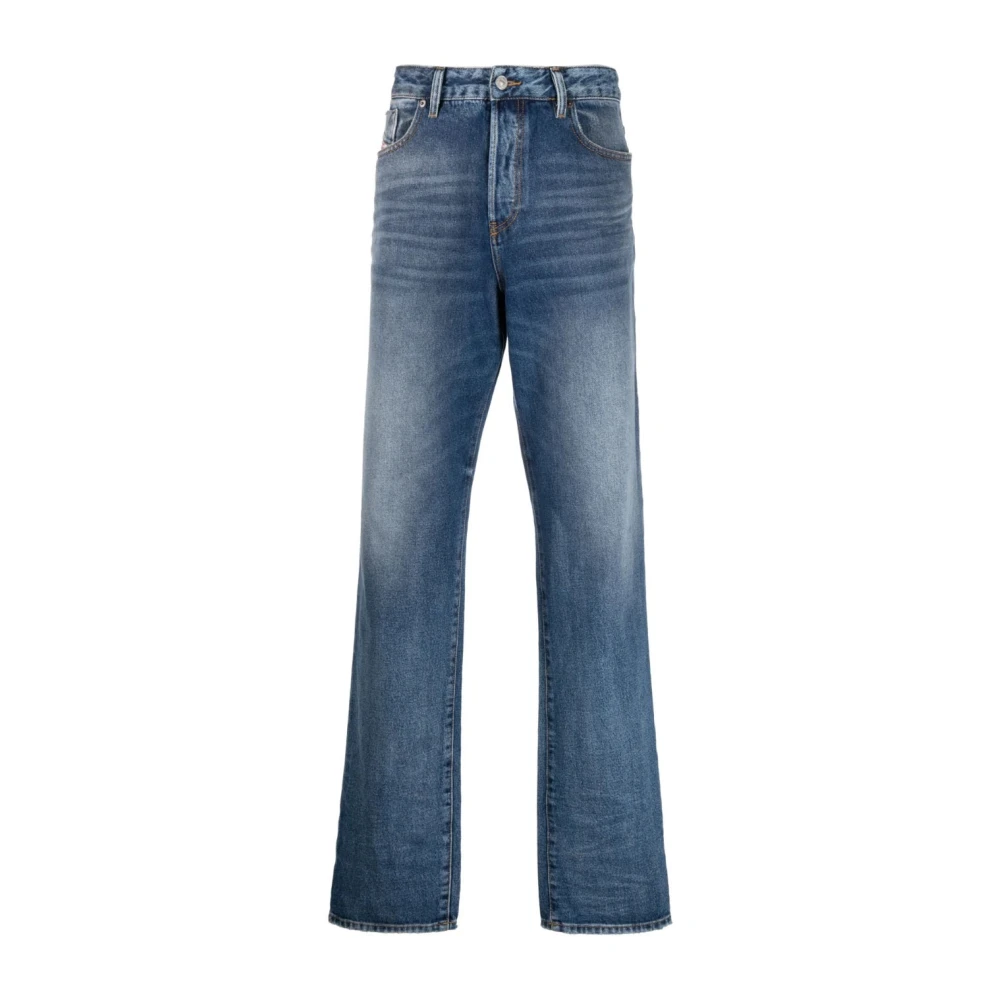 Diesel Casual Blauwe Straight Jeans Blue Heren