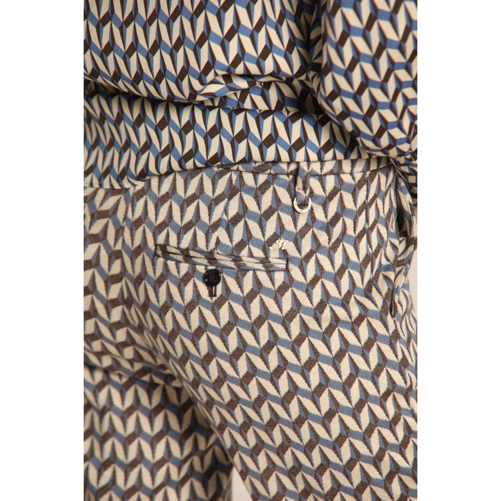Mason's Geometrische Slim Fit Chino Broek Multicolor Dames