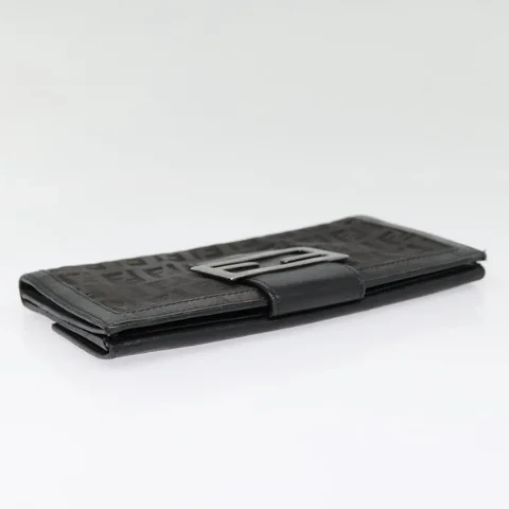 Fendi Vintage Pre-owned Canvas wallets Black Dames