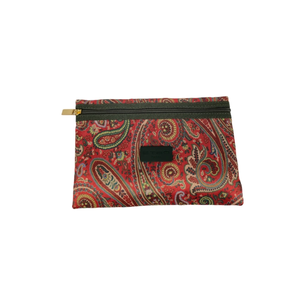 ETRO Rode Kleine Geprinte Make-up Tas Red Dames