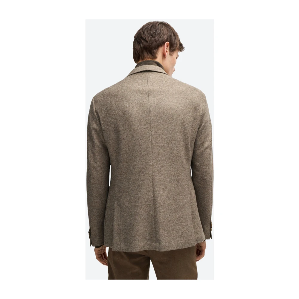 Hugo Boss Stretch jersey en wollen jas Beige Heren
