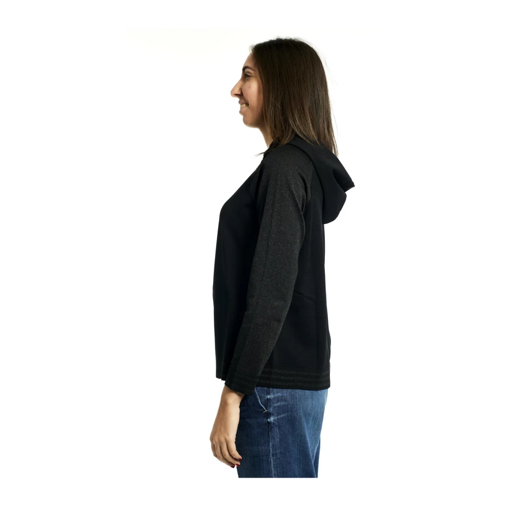 Marina Rinaldi Stijlvolle Fleece Trui Black Dames