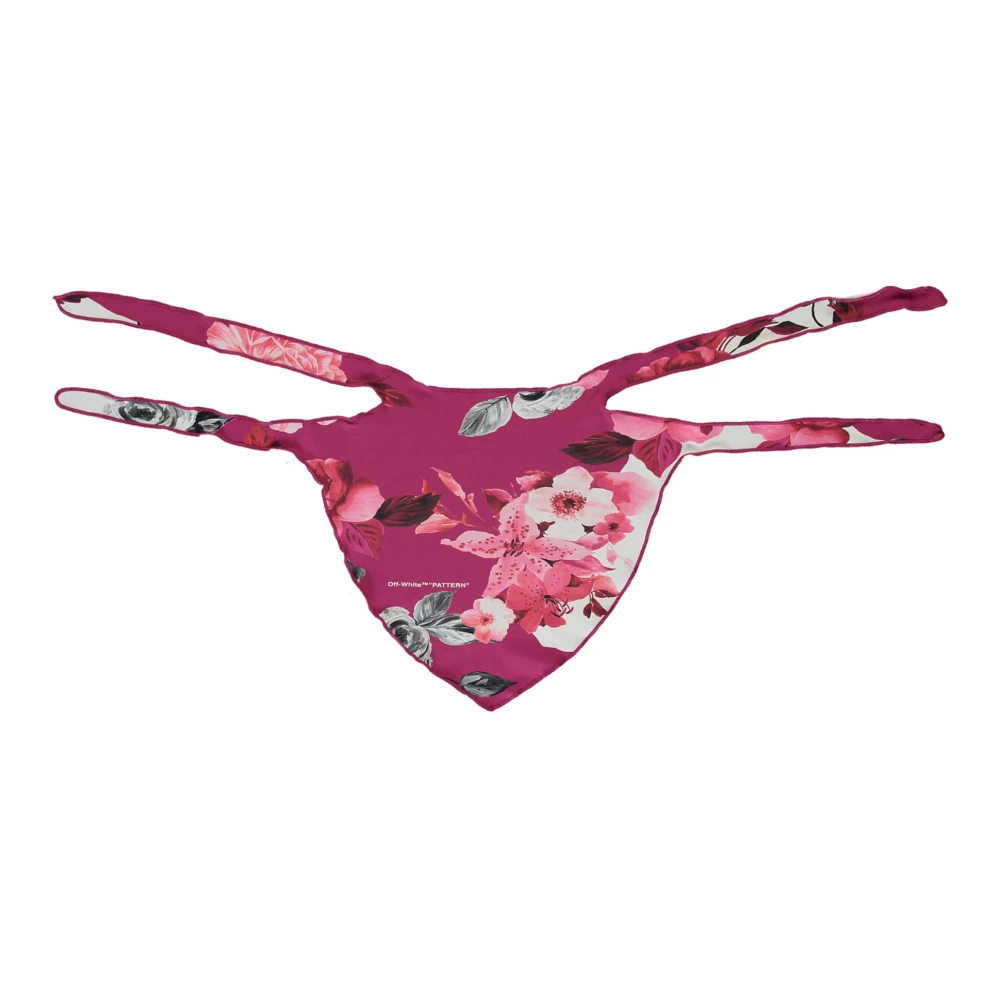 Off White Logo gezichtsmasker met bloemenprint Pink Dames