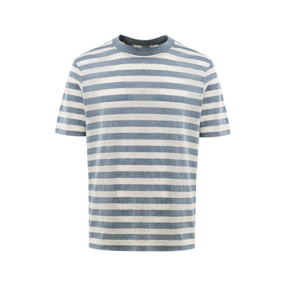 Gran Sasso／crew neck knit t shirt Gran Sasso Cotton Heavy Knitted Crew Neck T-Shirt Light Grey
