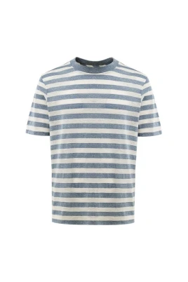 Randig Crew Neck Bomull T-shirt