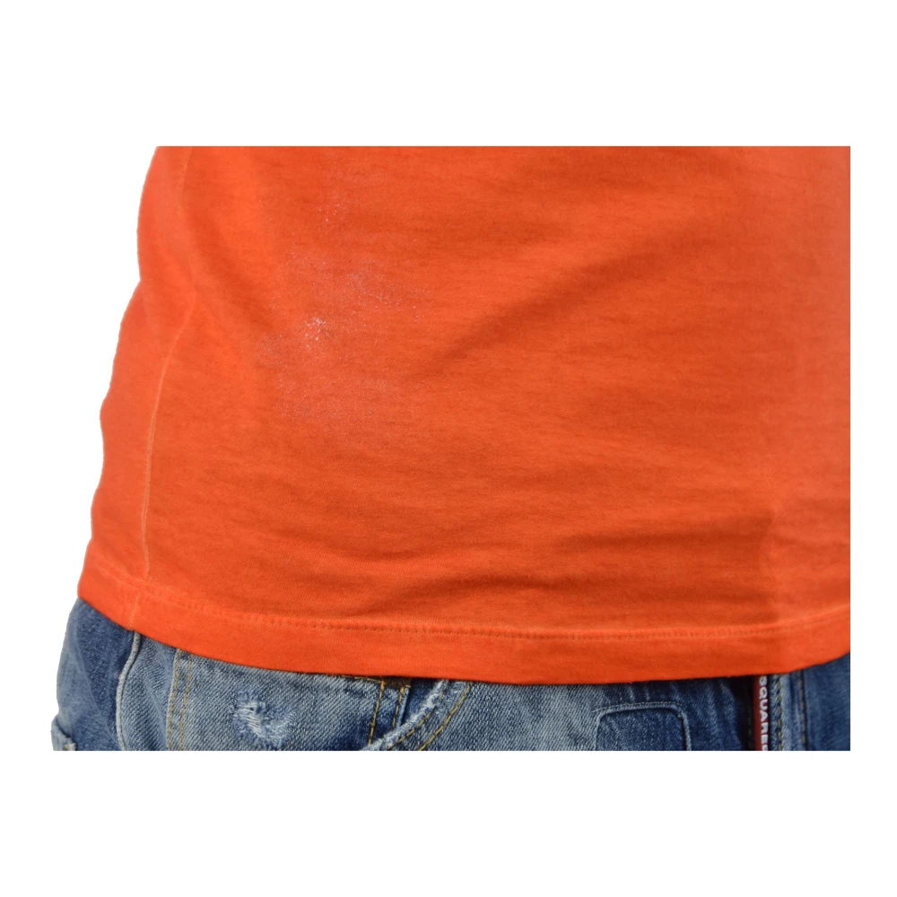 Dsquared2 Oranje Heren Grafisch Print T-Shirt Mod.S71GD0123S21600186 Orange Heren