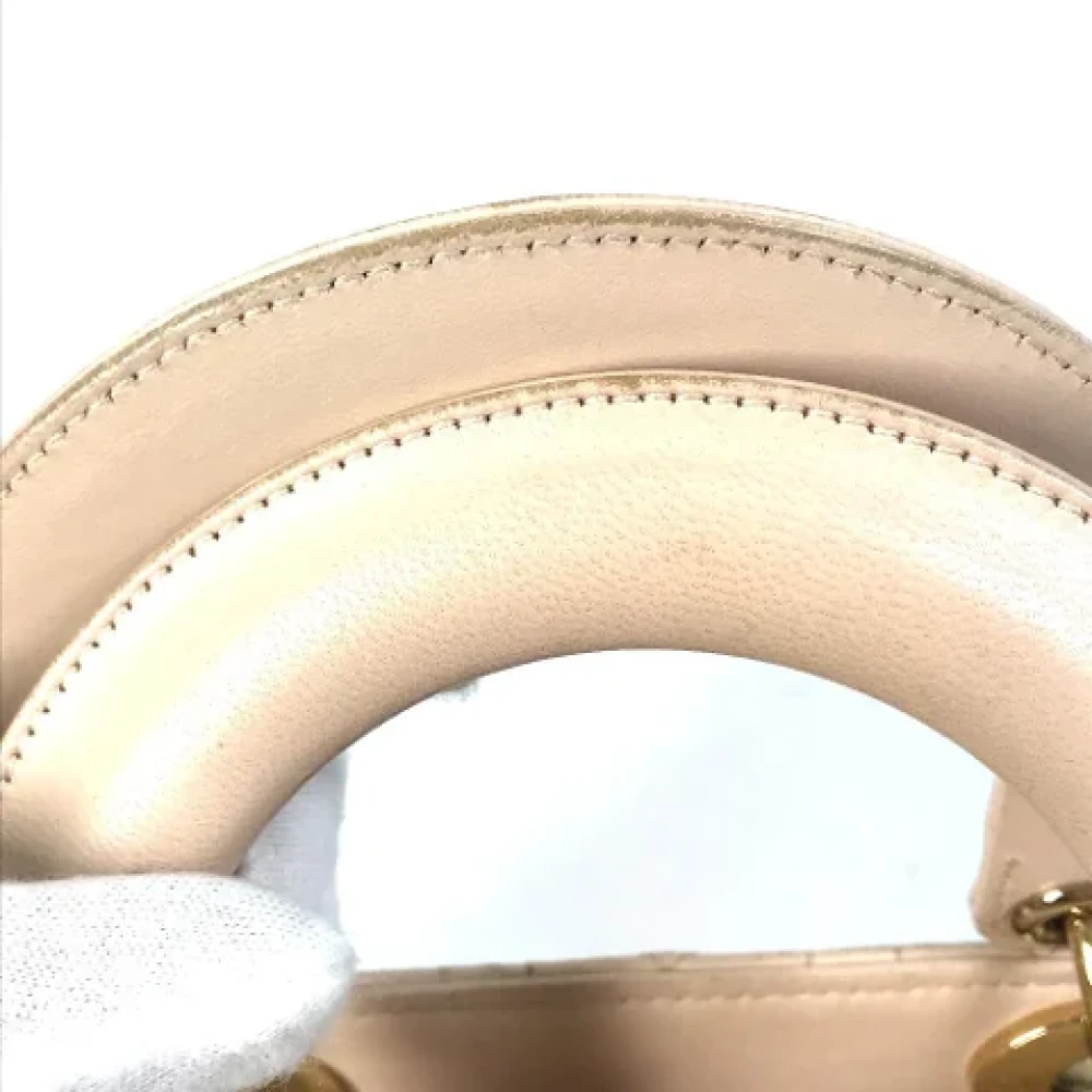 Dior Vintage Pre-owned Leather dior-bags Beige Dames