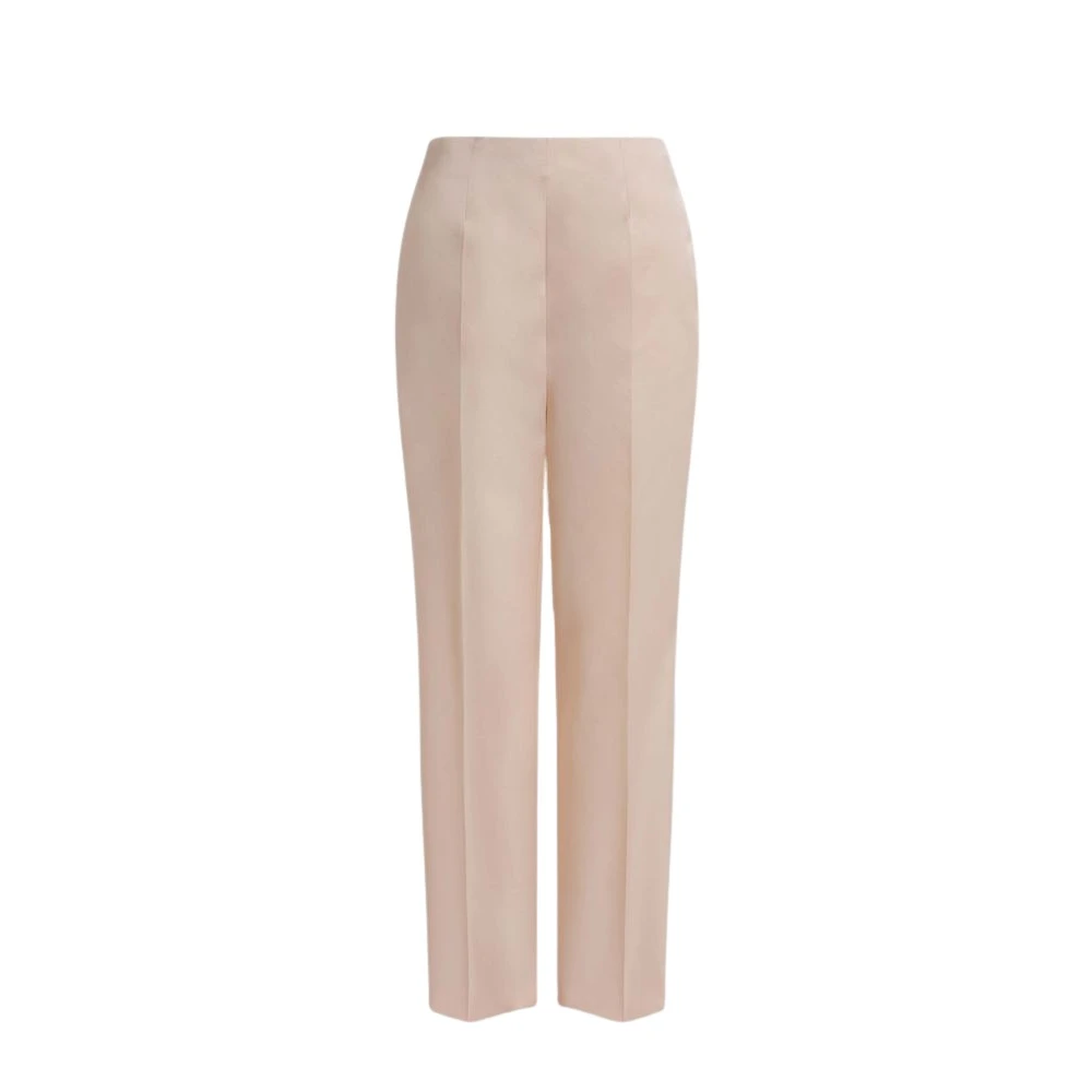 Alberta Ferretti Women's Pink Silk Organza Dress Trousers - Slim-Fit Trousers - Xl - Trousers