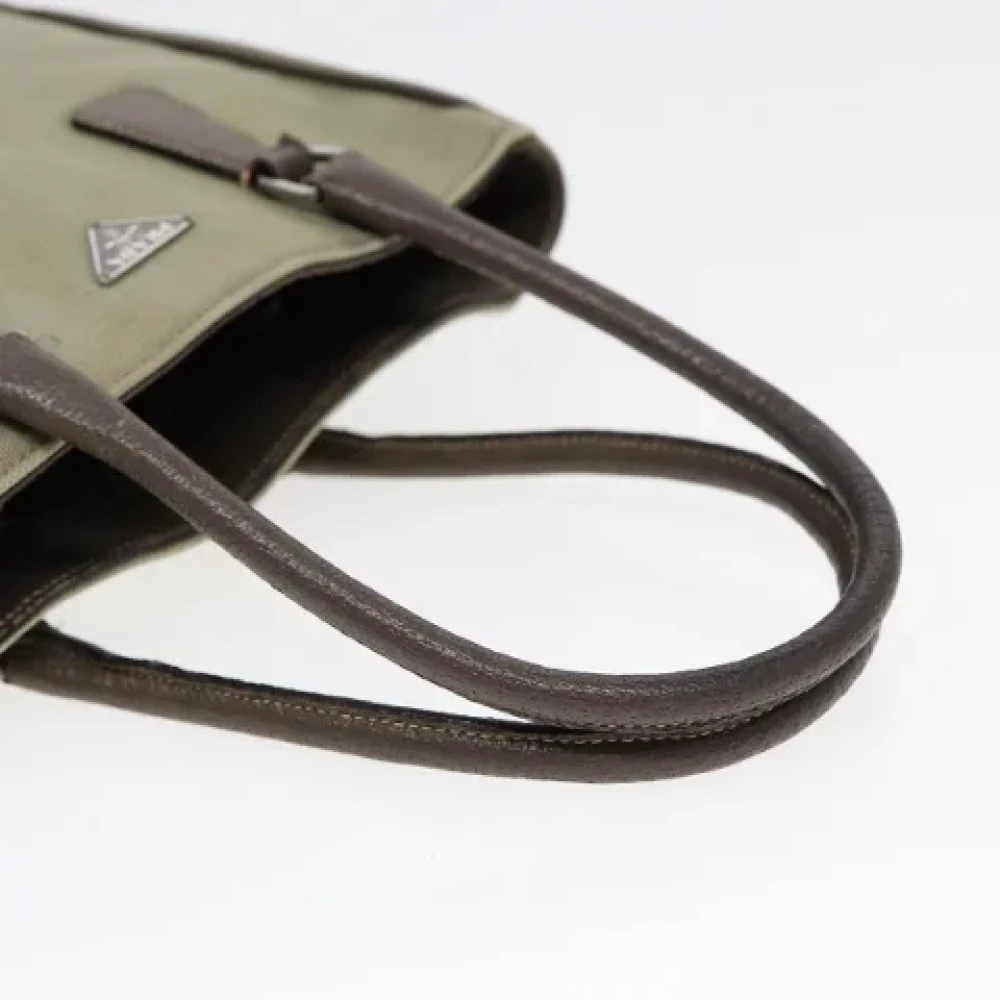 Prada Vintage Pre-owned Canvas handbags Brown Dames
