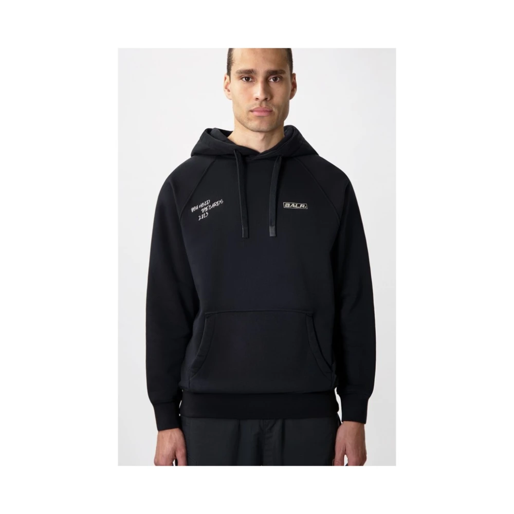 Balr. Geborduurd Logo Katoenen Hoodie met Grafische Print Black Heren