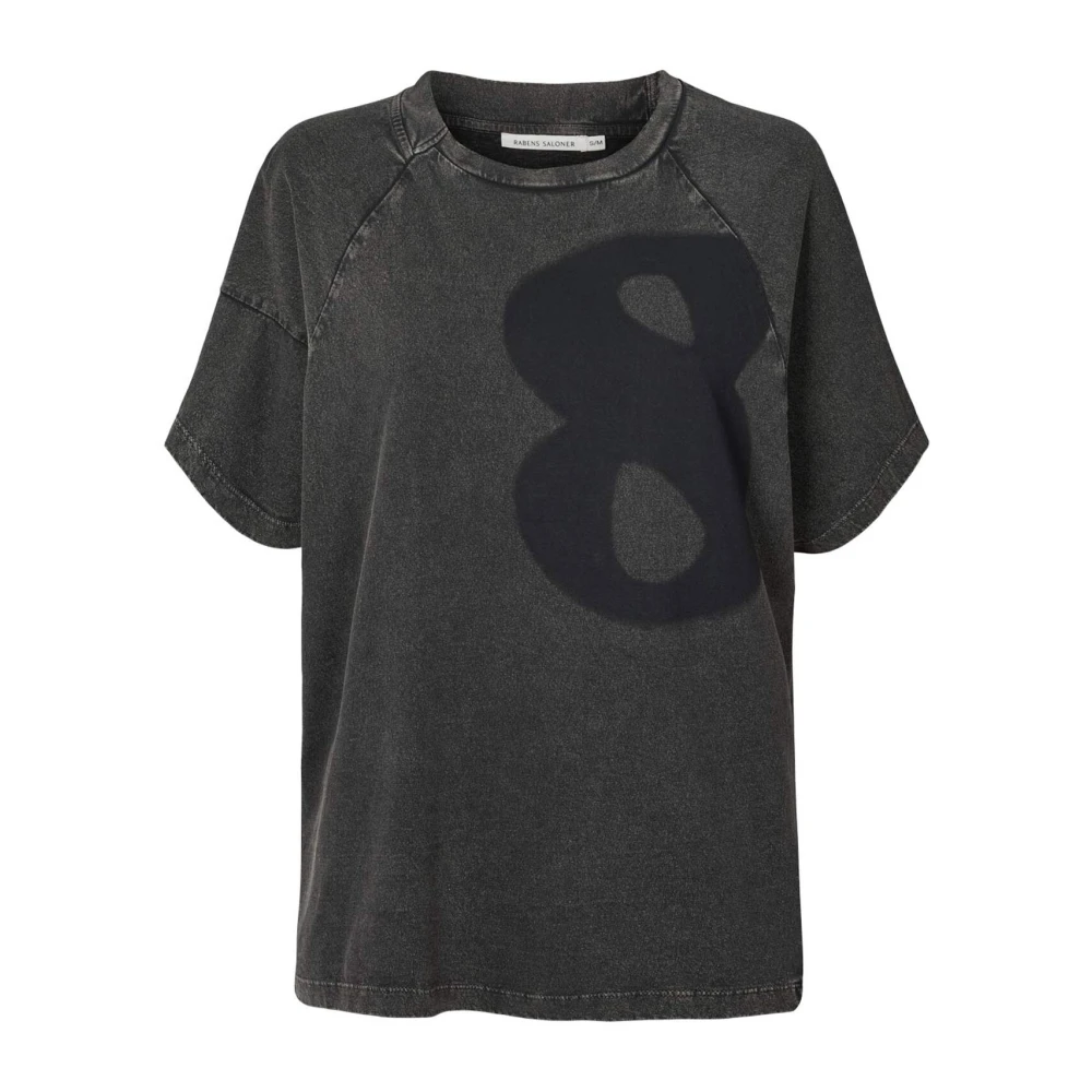 Rabens Saloner Zwart Ary Top & T-Shirt Black Dames