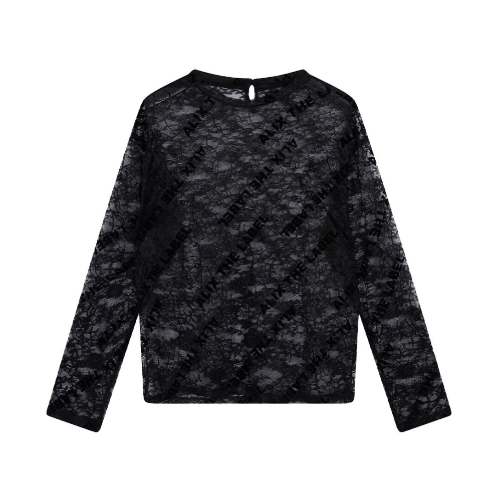 Alix The Label Kanten Aansluitende Top Black Dames