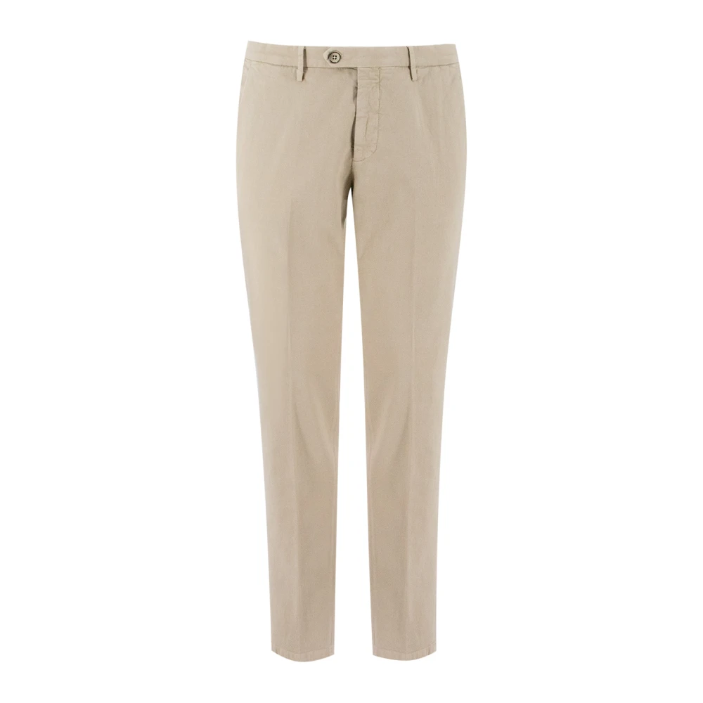 Michael Coal Slim Fit Capri Broek Beige Heren