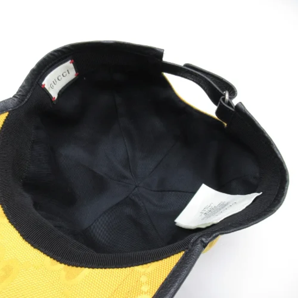 Gucci Vintage Pre-owned Canvas hats Yellow Dames