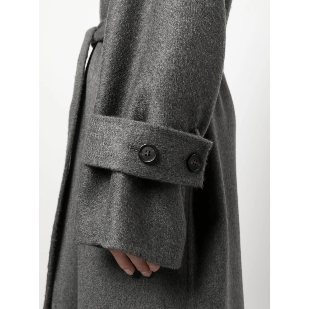 BRUNELLO CUCINELLI Wrap Coat Gray Dames